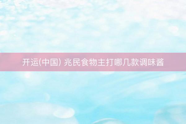 开运(中国) 兆民食物主打哪几款调味酱