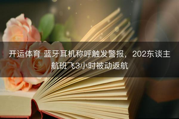 开运体育 蓝牙耳机称呼触发警报，202东谈主航班飞3小时被动返航